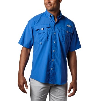 Columbia Overhemd Heren, PFG Bahama II Short Sleeve Blauw, 54PGWKBTM